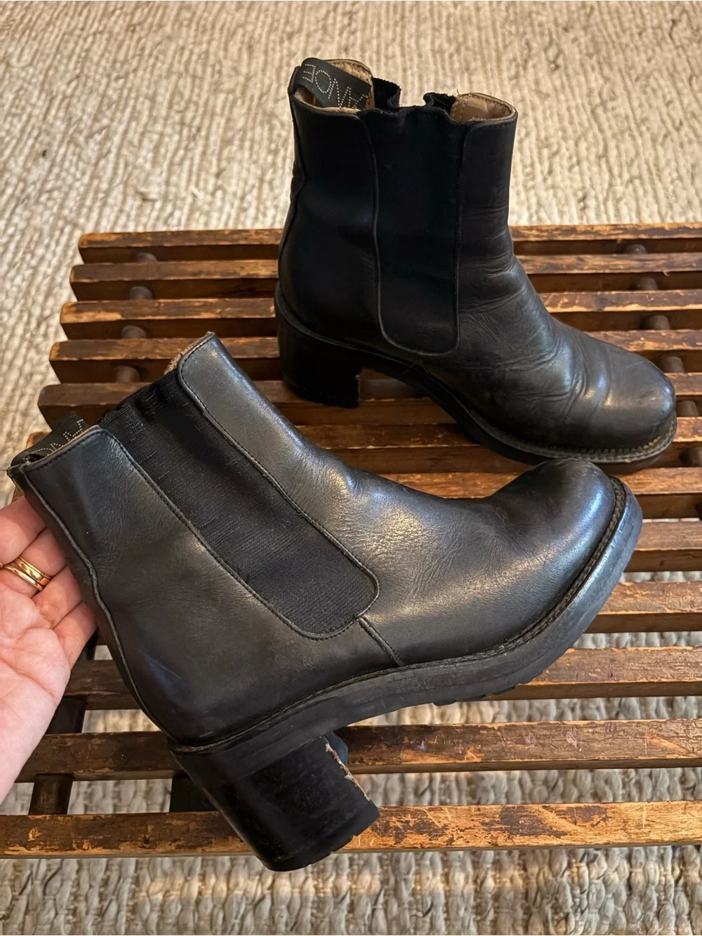 Free Lance Vintage Women’s Black Leather Chelsea Boots Size 39